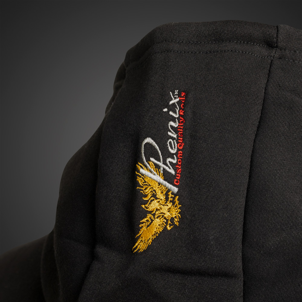 Phenix Embroidering Hoodie - Black - Phenix Rods