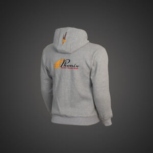 Phenix Embroidered Zip-Up Hoodie - Gray - Phenix Rods