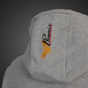 Phenix Embroidered Zip-Up Hoodie - Gray - Phenix Rods