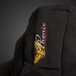 Phenix Embroidered Zip-Up Hoodie - Black - Phenix Rods